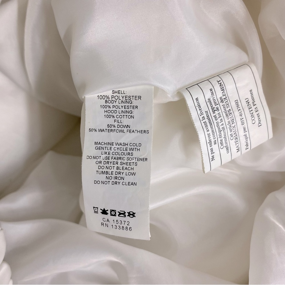 Joe Fresh White Down Filled Puffer Coat With Hood M - Picture 4 of 16